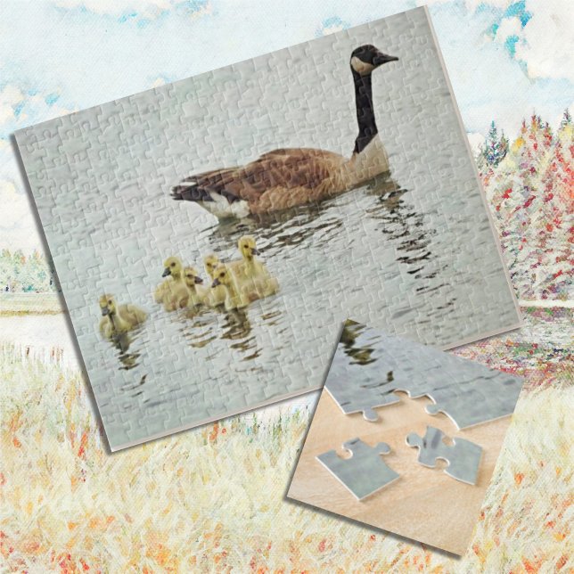 A Mother Goose and Her Baby Goslings Nature Jigsaw Puzzle (Creator Uploaded)
