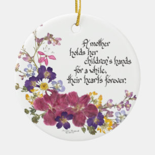 A Mother holds a child's heart Ceramic Tree Decoration