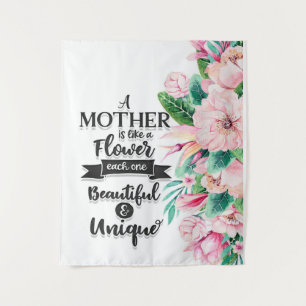 A Mother Is Like A Flower Gift, Mother's Day Gift Tapestry