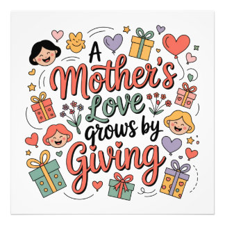 A Mother’s Love Grows By Giving Photo Print