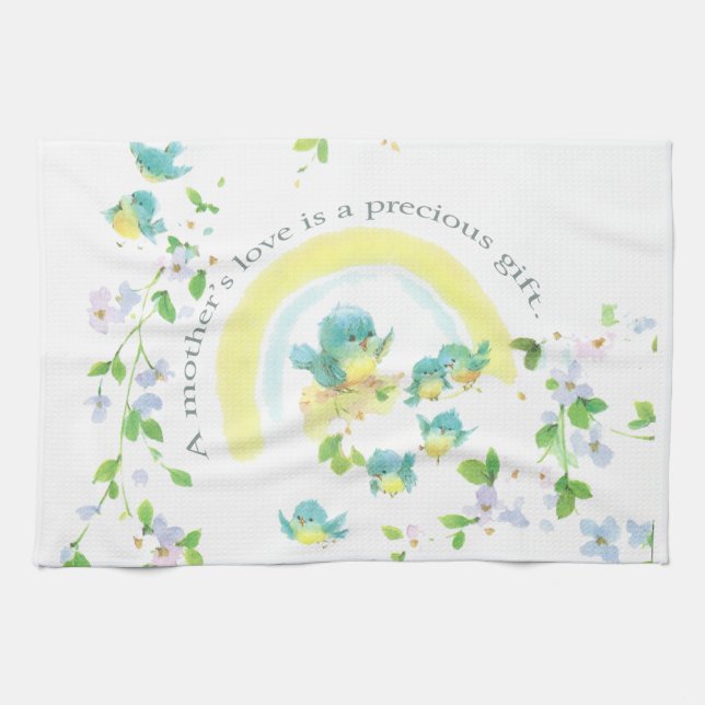 A Mother’s Love Is A Precious Gift Tea Towel (Horizontal)