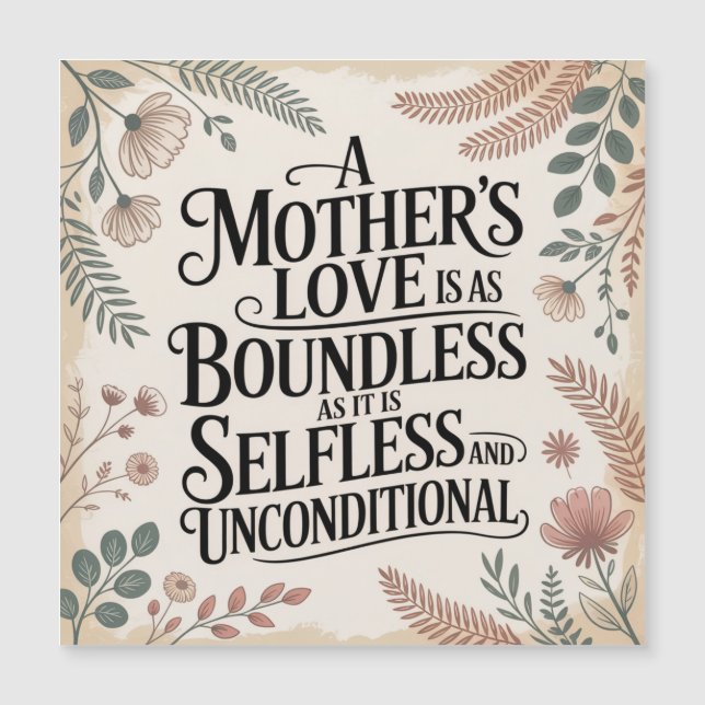 A Mother’s Love Is As Boundless As It Is Selfle (Front)