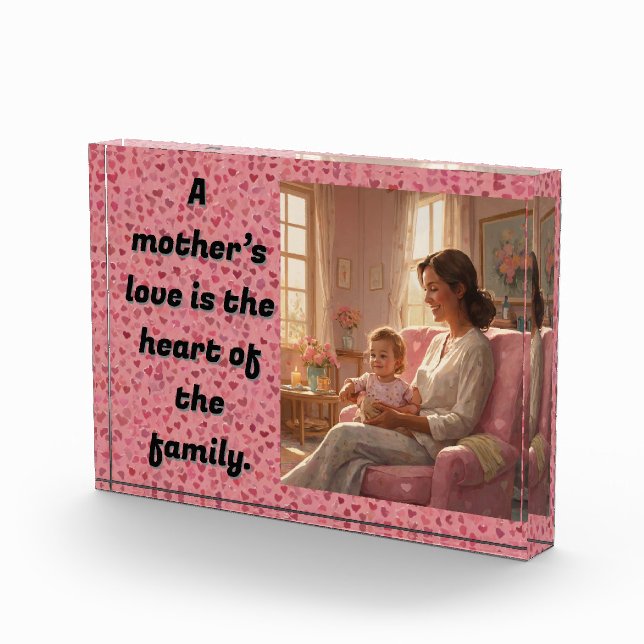 A mother’s love is the heart of the family photo block (Right)