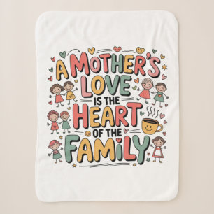 A Mother’s Love Is The Heart Of The Family Sherpa Blanket