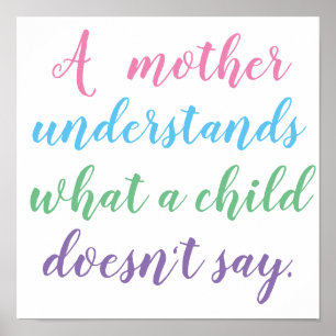A Mother Understands Jewish Quote Mum Poster