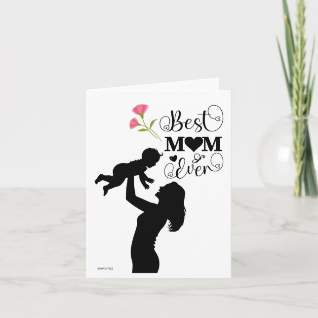 A Mother's Day card black and white (Front)