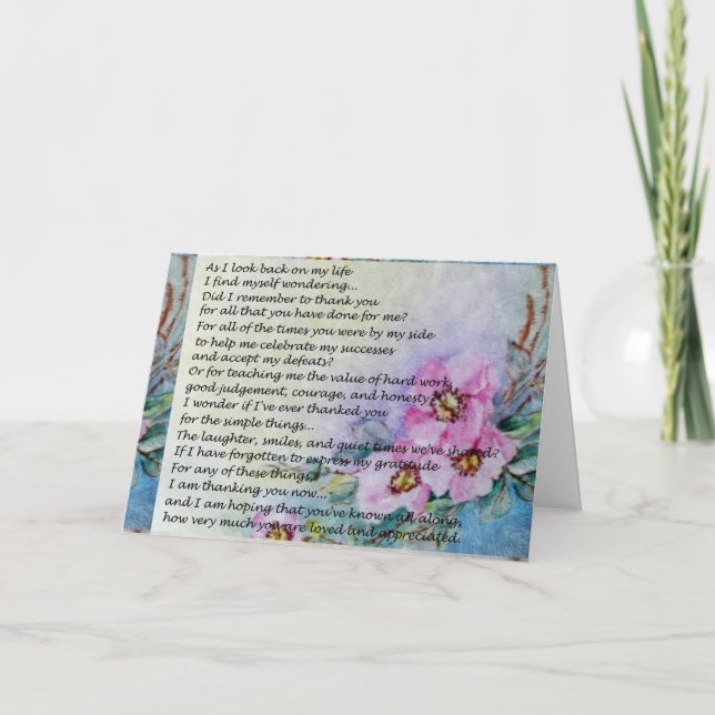 A Mother's Day Poem Card (Front)