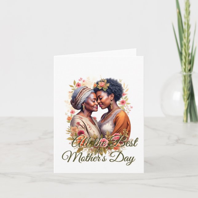 A Mother's Embrace – A Timeless Bond in Bloom Card (Front)