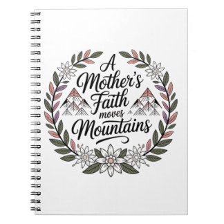 A Mother's Faith Moves Mountains Notebook