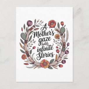 A Mother's Gaze Holds Infinite Stories Postcard