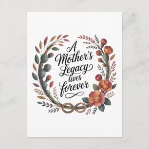 A Mother's Legacy Lives Forever Holiday Postcard