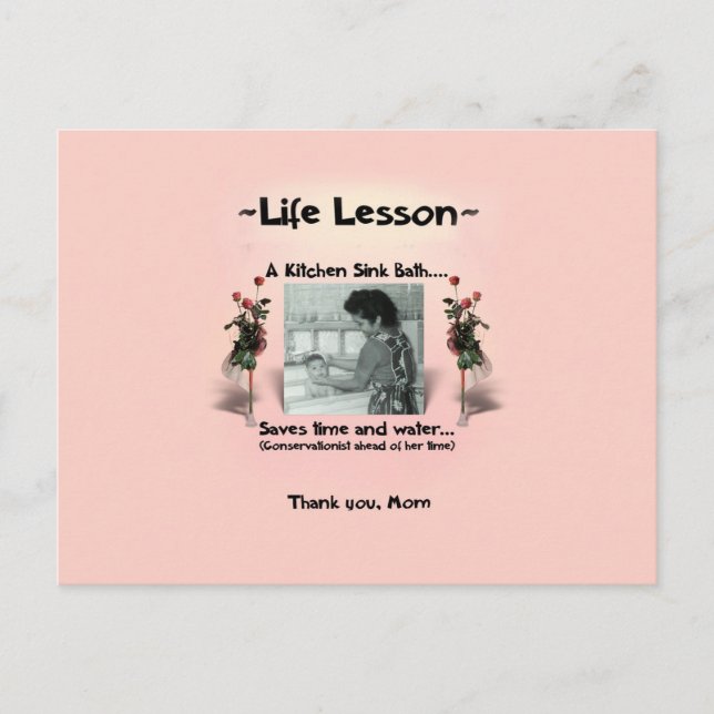 A Mother's Life Lesson #2 Postcard (Front)