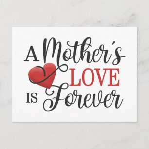 A Mother's Love is Forever Quote Postcard