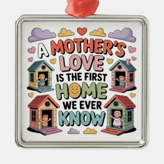 A Mother's Love Is The First Home We Ever Know Metal Tree Decoration