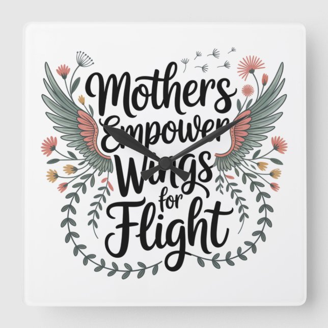 A Mother's Love Is The Ultimate Superpower Square Wall Clock (Front)