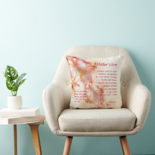 A Mother's Love Poem Verse Personalised Butterfly  Cushion