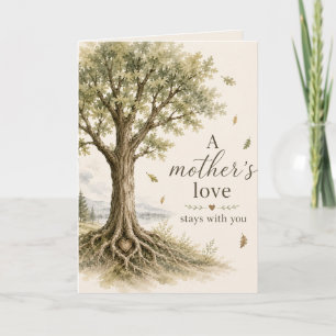 A Mothers Love Watercolour Style Oak Tree Card