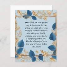 A Mother's Prayer for her Son