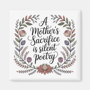 A Mother's Sacrifice Is Silent Poetry Magnet