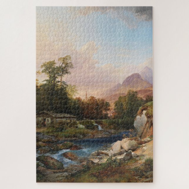 A Mountain Landscape With a Smithy Jigsaw Puzzle (Vertical)
