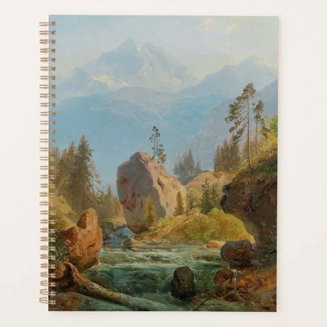 A Mountain Landscape with Creek – Albert Zimmerman Planner (Front)