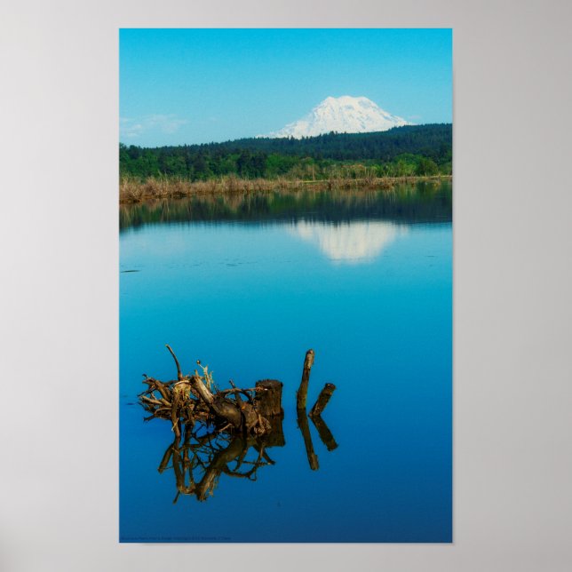 A Mountain Peers Over a Hedge Poster (Front)