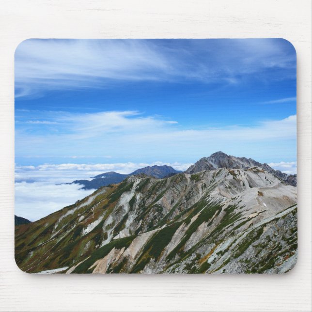 a mountain range in the Tateyama mountain range Mouse Pad (Front)