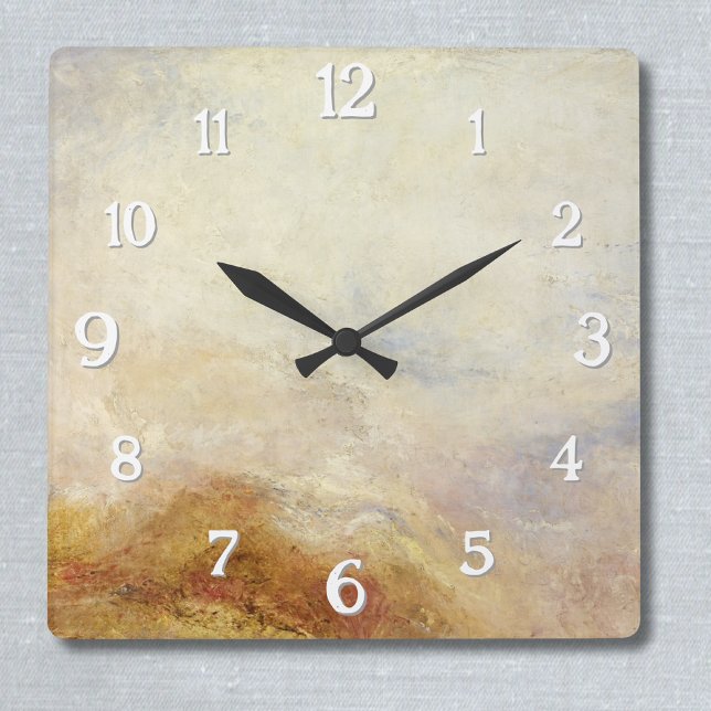 A Mountain Scene, Val d’Aosta – Joseph Mallord... Square Wall Clock (Creator Uploaded)