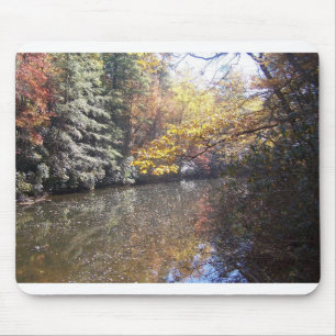 a mountain stream in the autum mouse pad