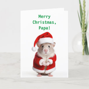 A MOUSE GRANDPA CHRISTMAS CARD