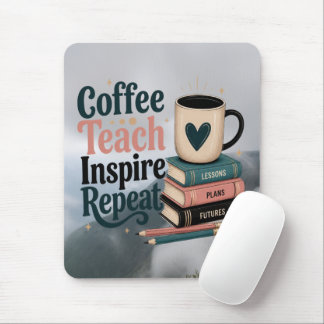 A mouse pad skilfully designed for coffee lovers.