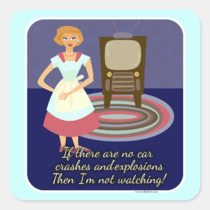A Movie Loving Housewife Square Sticker