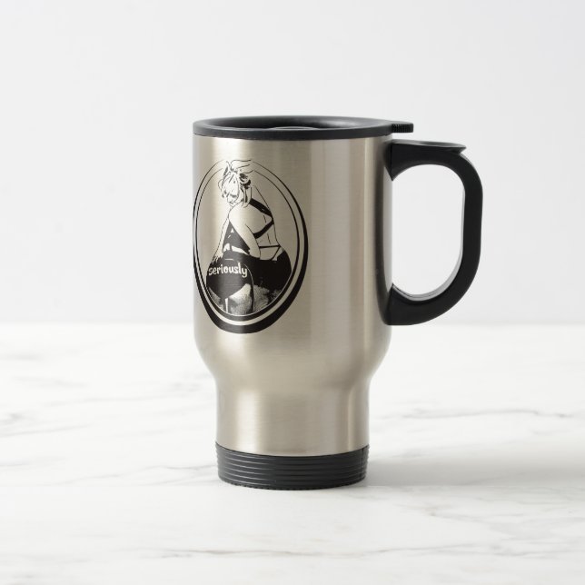A mug! drink serious camp! travel mug (Right)