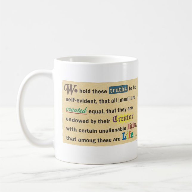 A mug for sharing your pro-life beliefs. (Left)