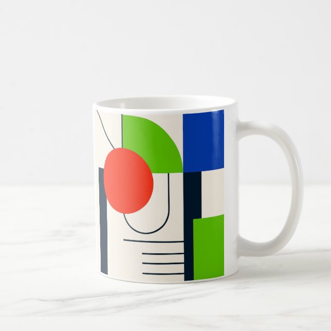 A mug with a modern look and geometric shapes. (Right)
