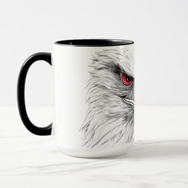 A mug with a picture of a bird (Left)