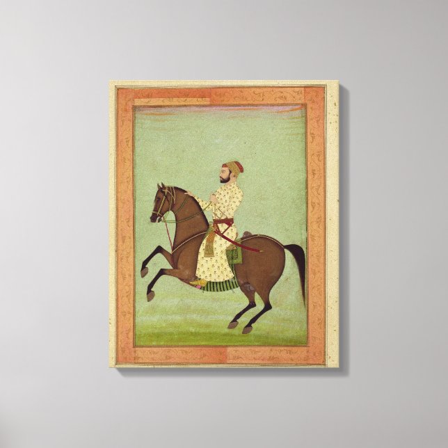 A Mughal Noble on Horseback, c.1790, from the Larg Canvas Print (Front)