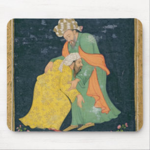 A Mullah bowing down to a man in Iranian dress who Mouse Pad