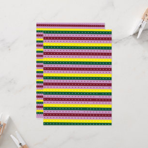 a multicolored striped background with dots invitation