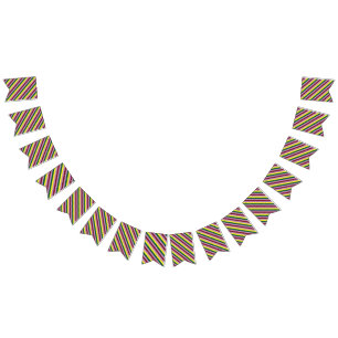 a multicolored striped pattern with dots bunting 