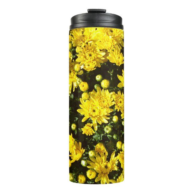 A Multitude of Yellow Mums Thermal Tumbler (Front)
