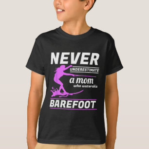 A Mum Who Waterskis Refoot Water Skiing Ski Rope T-Shirt