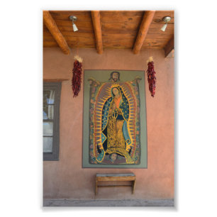 A Mural of Our Lady of Guadalupe, New Mexico  Photo Print