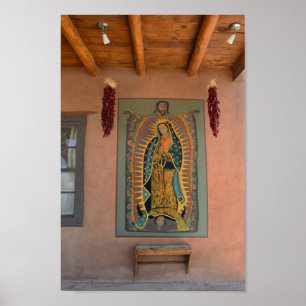 A Mural of Our Lady of Guadalupe, New Mexico Poster