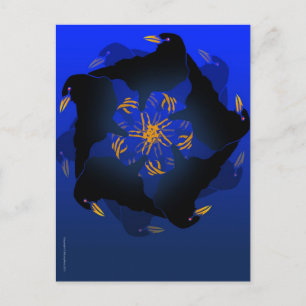 A MURDER OF CROWS POSTCARD