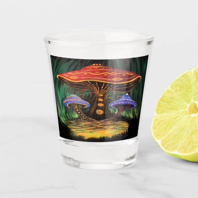 A Mushroom World Shot Glass (Front)