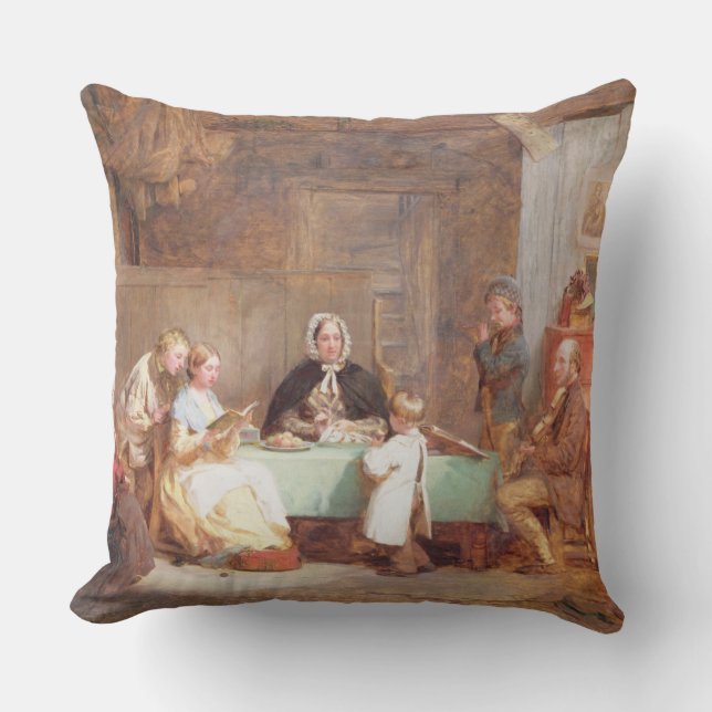 A Musical Evening (oil on canvas) 2 Cushion (Front)
