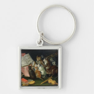 A Musical Gathering of Cats Key Ring