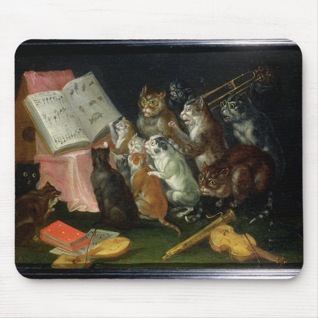 A Musical Gathering of Cats Mouse Pad (Front)