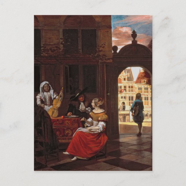 A Musical Party, 1677 Postcard (Front)